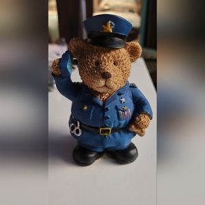 Teddy Bear Policeman Figurine 1980’s